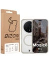 Etui z pierścieniem magnetycznym Bizon Case MatteO do Honor Magic8 Pro przydymione-beżowe