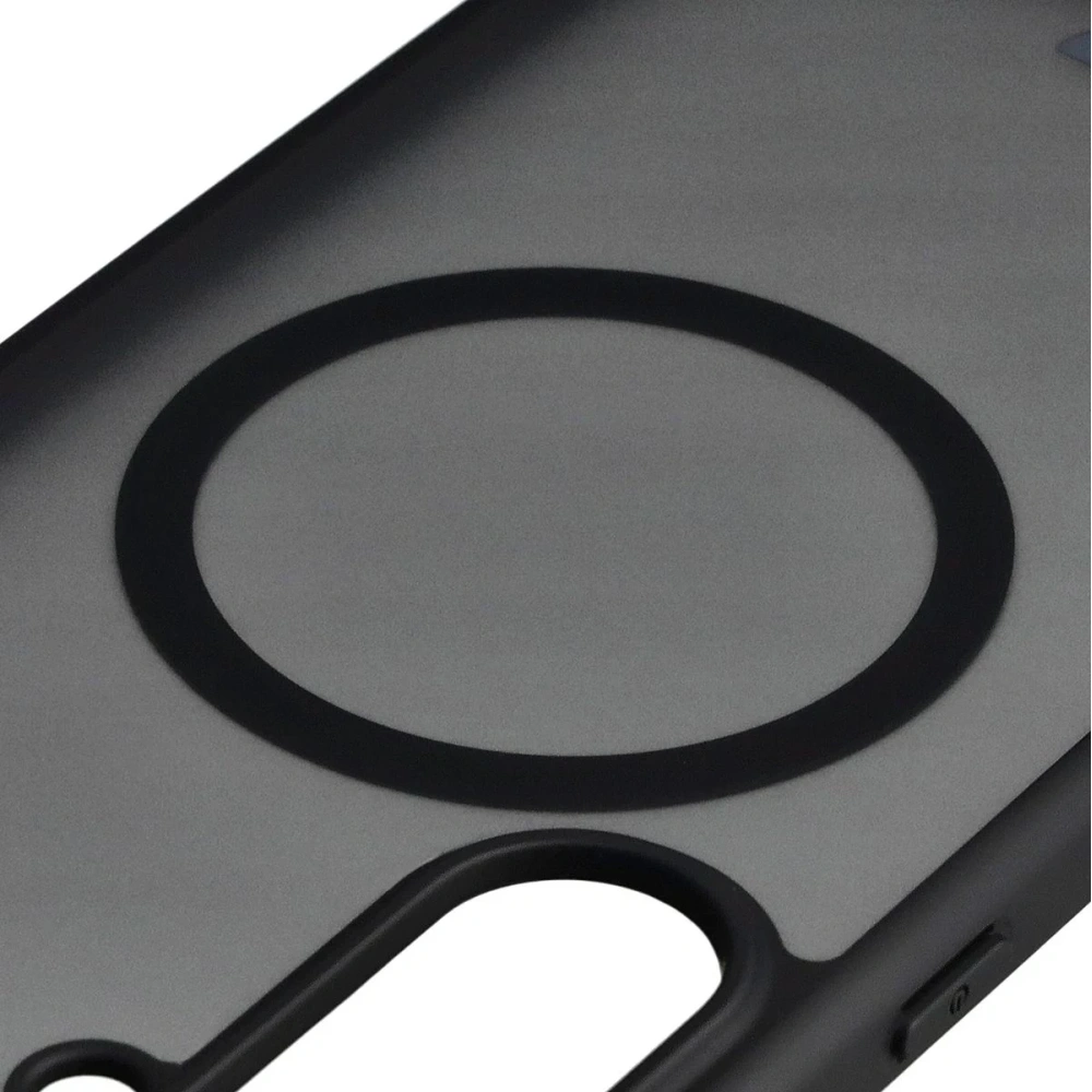 Etui z pierścieniem magnetycznym + szkło hartowane Bizon MatteO Pack do Samsung Galaxy S25 FE przydymione-czarne