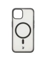 Etui z pierścieniem magnetycznym + szkło hartowane Bizon MatteO Pack do Apple iPhone 14 / 13 przydymione-czarne