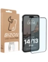 Etui z pierścieniem magnetycznym + szkło hartowane Bizon MatteO Pack do Apple iPhone 14 / 13 przydymione-czarne