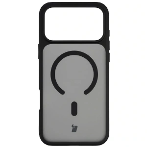 Etui z pierścieniem magnetycznym + szkło hartowane Bizon MatteO Pack do Apple iPhone 17 Pro Max przydymione-czarne