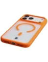 Etui z pierścieniem magnetycznym + szkło hartowane Bizon MatteO Pack do Apple iPhone 17 Pro Max przydymione-pomarańczowe