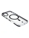 Etui z pierścieniem magnetycznym Bizon Case Marco do Apple iPhone 17 przezroczyste z czarną ramką