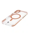 Etui z pierścieniem magnetycznym Bizon Case Marco do Apple iPhone 17 przezroczyste z pomarańczową ramką