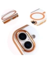 Etui z pierścieniem magnetycznym Bizon Case Marco do Apple iPhone 17 przezroczyste z pomarańczową ramką