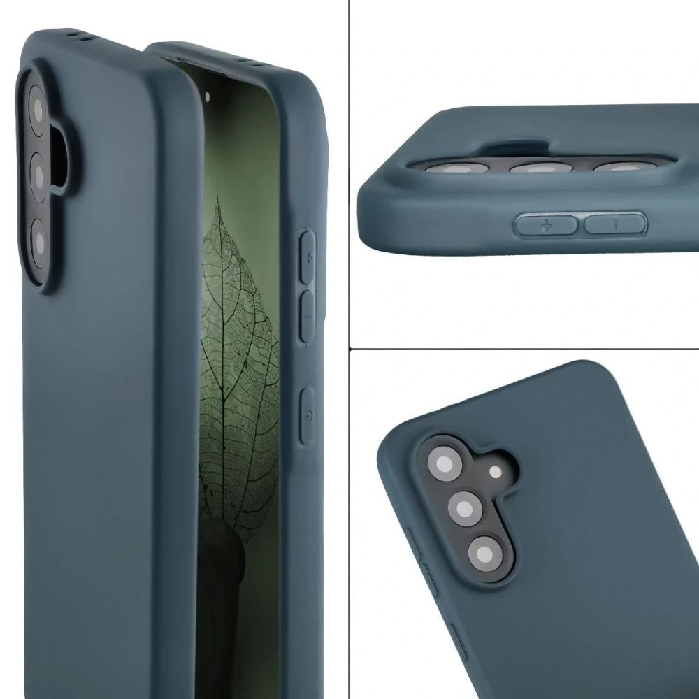 Etui z recyklingu Bizon Case ReLeaf do Samsung Galaxy A56 5G ciemnoniebieskie