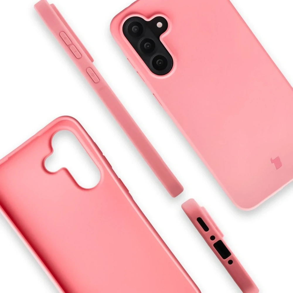 Etui z recyklingu Bizon Case ReLeaf do Samsung Galaxy A56 5G różowe