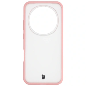 Etui Bizon Case Angelo do Honor Magic8 Pro półprzezroczyste z jasnoróżową ramką