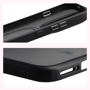 Etui z pierścieniem magnetycznym + szkło hartowane Bizon MatteO Pack do OnePlus 15 przydymione-czarne