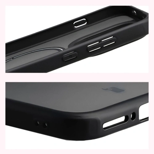 Etui z pierścieniem magnetycznym + szkło hartowane Bizon MatteO Pack do OnePlus 15 przydymione-czarne