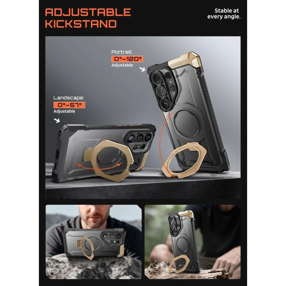 Etui Supcase Unicorn Beetle Grip Mag MagSafe do Samsung Galaxy S26 Ultra Desert