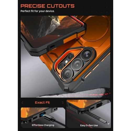 Etui Supcase Unicorn Beetle Grip Mag MagSafe do Samsung Galaxy S26 Ultra Coral