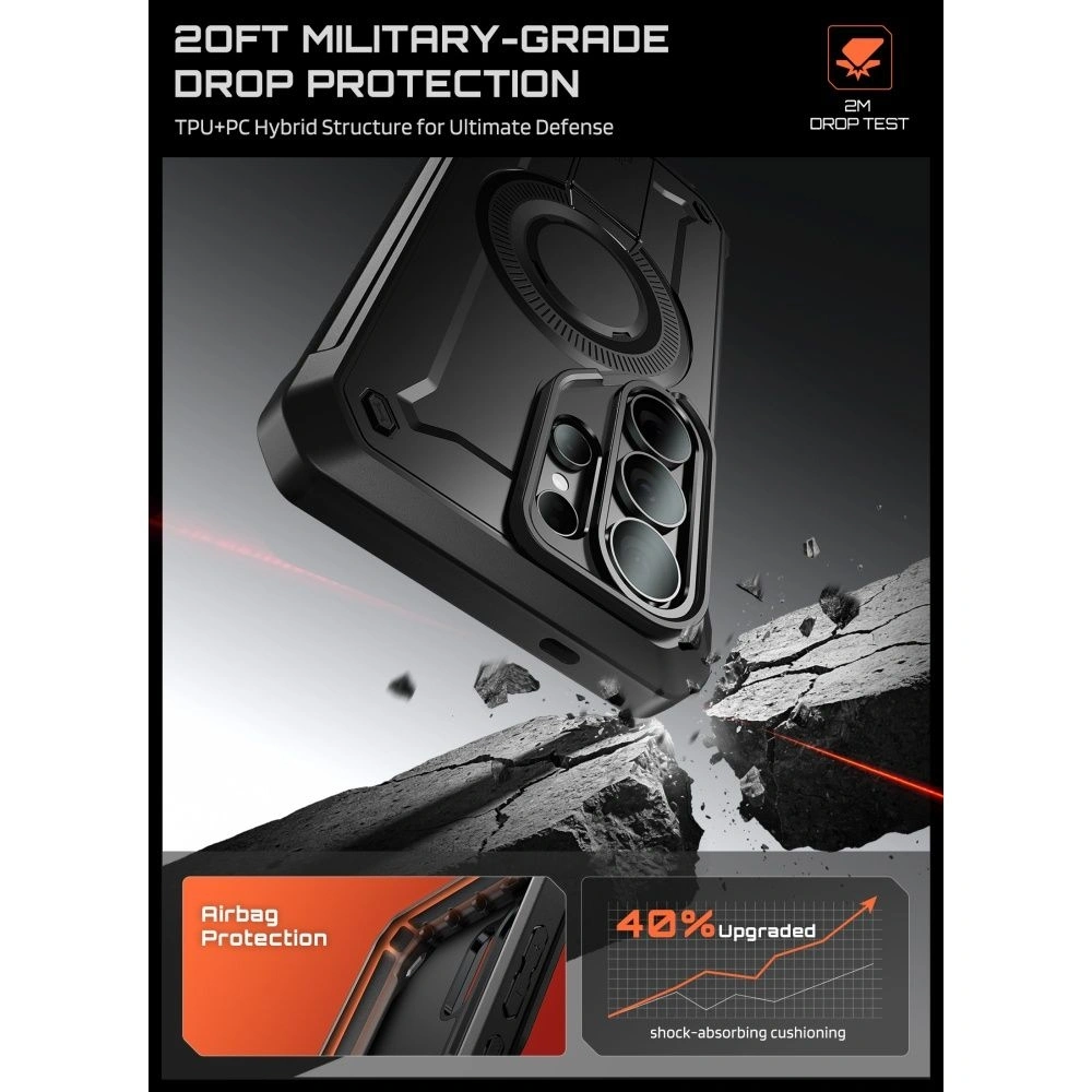 Etui Supcase Unicorn Beetle Pro Mag MagSafe do Samsung Galaxy S26 Ultra Black