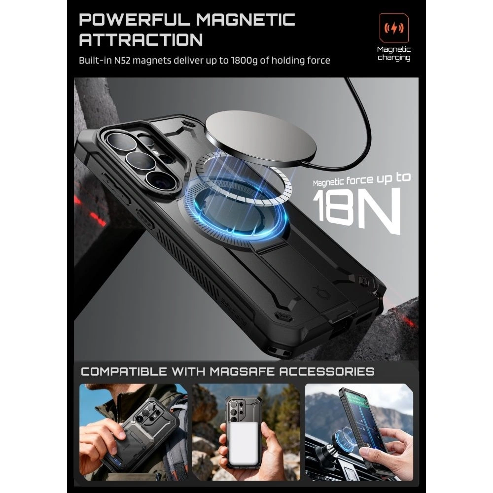 Etui Supcase Unicorn Beetle Pro Mag MagSafe do Samsung Galaxy S26 Ultra Black