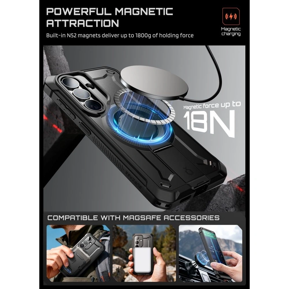 Etui Supcase Unicorn Beetle Pro Mag MagSafe do Samsung Galaxy S26+ Plus Black [2 PACK]