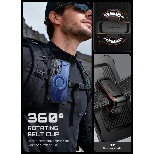 Etui + 2x szkło hartowane Supcase Unicorn Beetle Pro Mag MagSafe do Samsung Galaxy S26 Cobalt