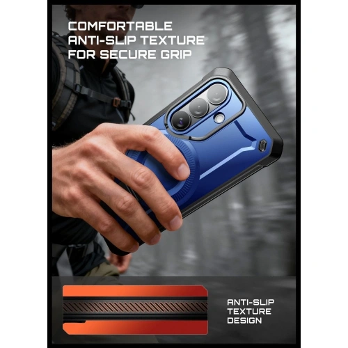 Etui + 2x szkło hartowane Supcase Unicorn Beetle Pro Mag MagSafe do Samsung Galaxy S26 Cobalt