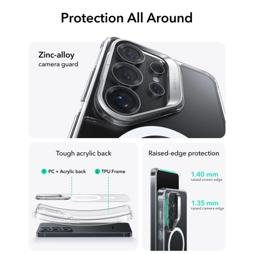 Etui ESR Classic Hybrid Kickstand MagSafe do Samsung Galaxy S26 Ultra Clear