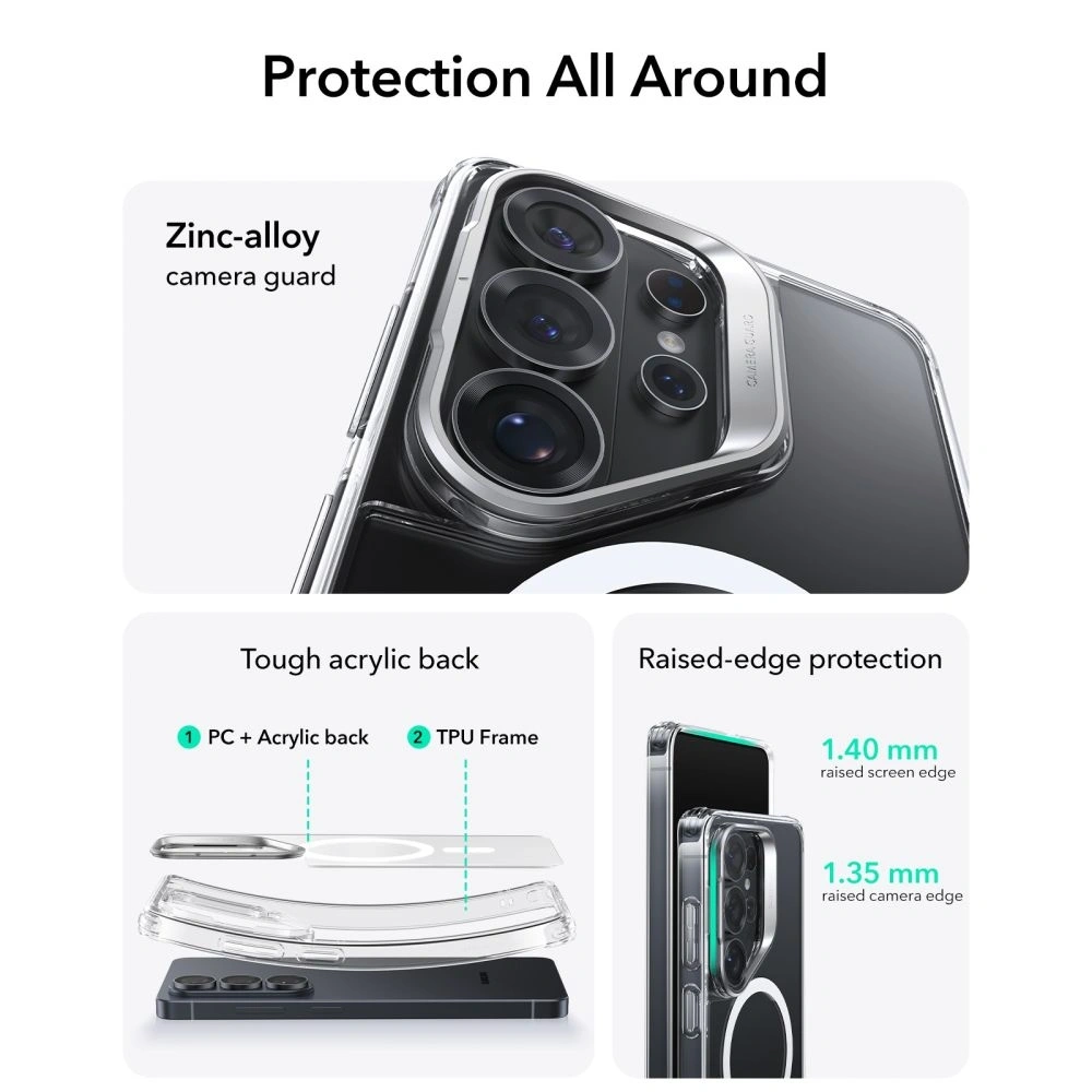 Etui ESR Classic Hybrid Kickstand MagSafe do Samsung Galaxy S26 Ultra Clear