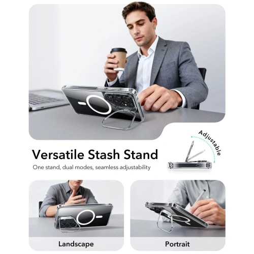Etui ESR Classic Hybrid Kickstand MagSafe do Samsung Galaxy S26 Ultra Clear