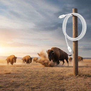 Kabel z oplotem Bizon Cable C354 USB-C / USB-C 60W 1m