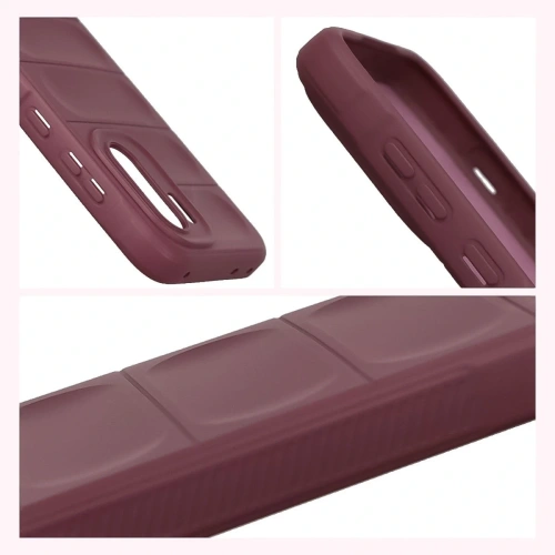 Pancerne etui Bizon Case Tur do OnePlus 15R burgundowe