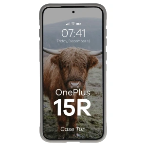 Pancerne etui Bizon Case Tur do OnePlus 15R jasnoszare