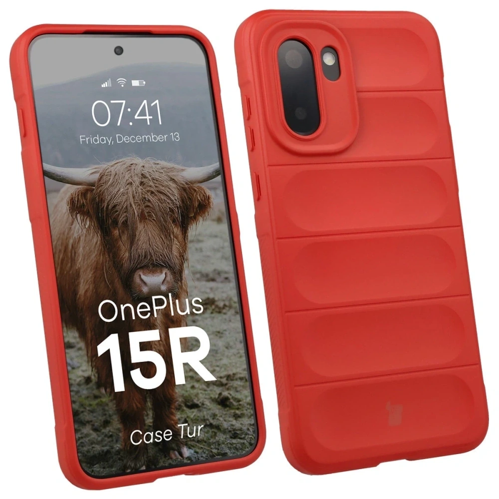 Pancerne etui Bizon Case Tur do OnePlus 15R czerwone