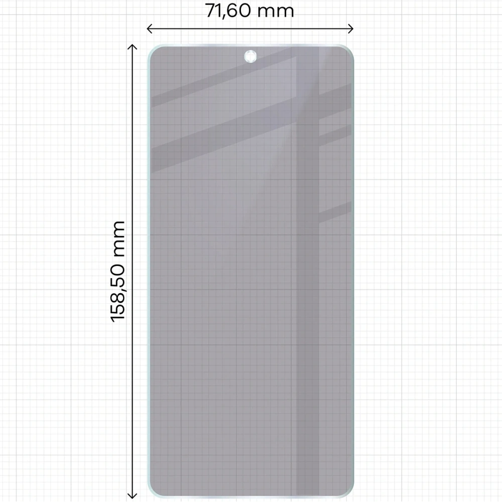 Prywatyzujące szkło hybrydowe Bizon Glass Mule Shadow do Xiaomi Poco M7 Pro 5G matowe