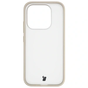 Etui Bizon Case Angelo do Xiaomi 17 półprzezroczyste z beżową ramką