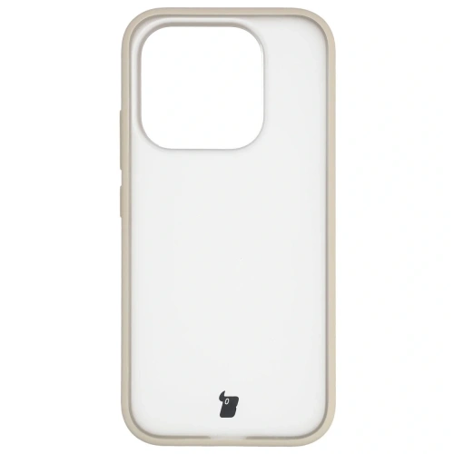 Etui Bizon Case Angelo do Xiaomi 17 półprzezroczyste z beżową ramką