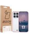 Etui Bizon Case Angelo do Xiaomi 17 półprzezroczyste z jasnoróżową ramką