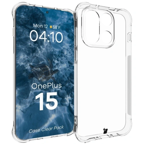 Elastyczne etui + 2x folia na ekran Bizon Case Clear Pack do OnePlus 15