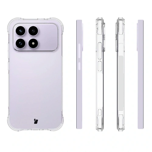 Elastyczne etui + 2x folia na ekran Bizon Case Clear Pack do Xiaomi POCO F8 Pro
