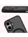 Etui z pierścieniem magnetycznym + szkło hartowane Bizon MatteO Pack do Apple iPhone 17 przydymione-czarne