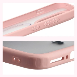 Etui z pierścieniem magnetycznym + szkło hartowane Bizon MatteO Pack do OnePlus 15 przydymione-jasnoróżowe