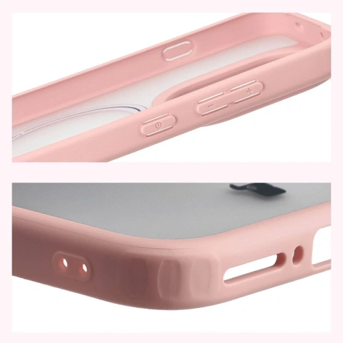 Etui z pierścieniem magnetycznym + szkło hartowane Bizon MatteO Pack do OnePlus 15 przydymione-jasnoróżowe