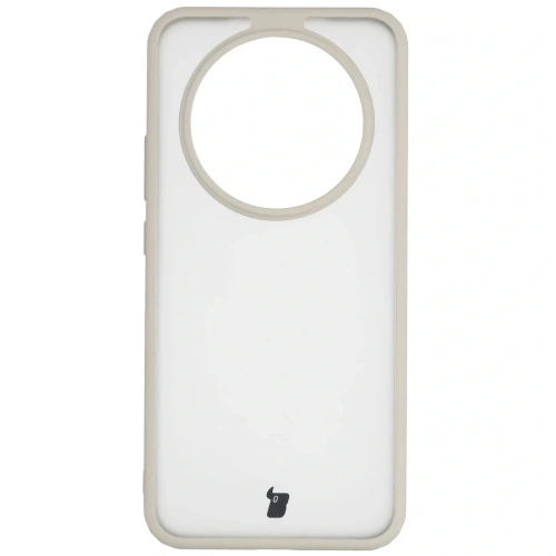 Etui Bizon Case Angelo do Honor Magic8 Lite półprzezroczyste z beżową ramką