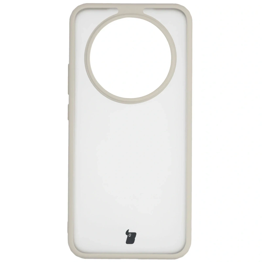 Etui Bizon Case Angelo do Honor Magic8 Lite półprzezroczyste z beżową ramką