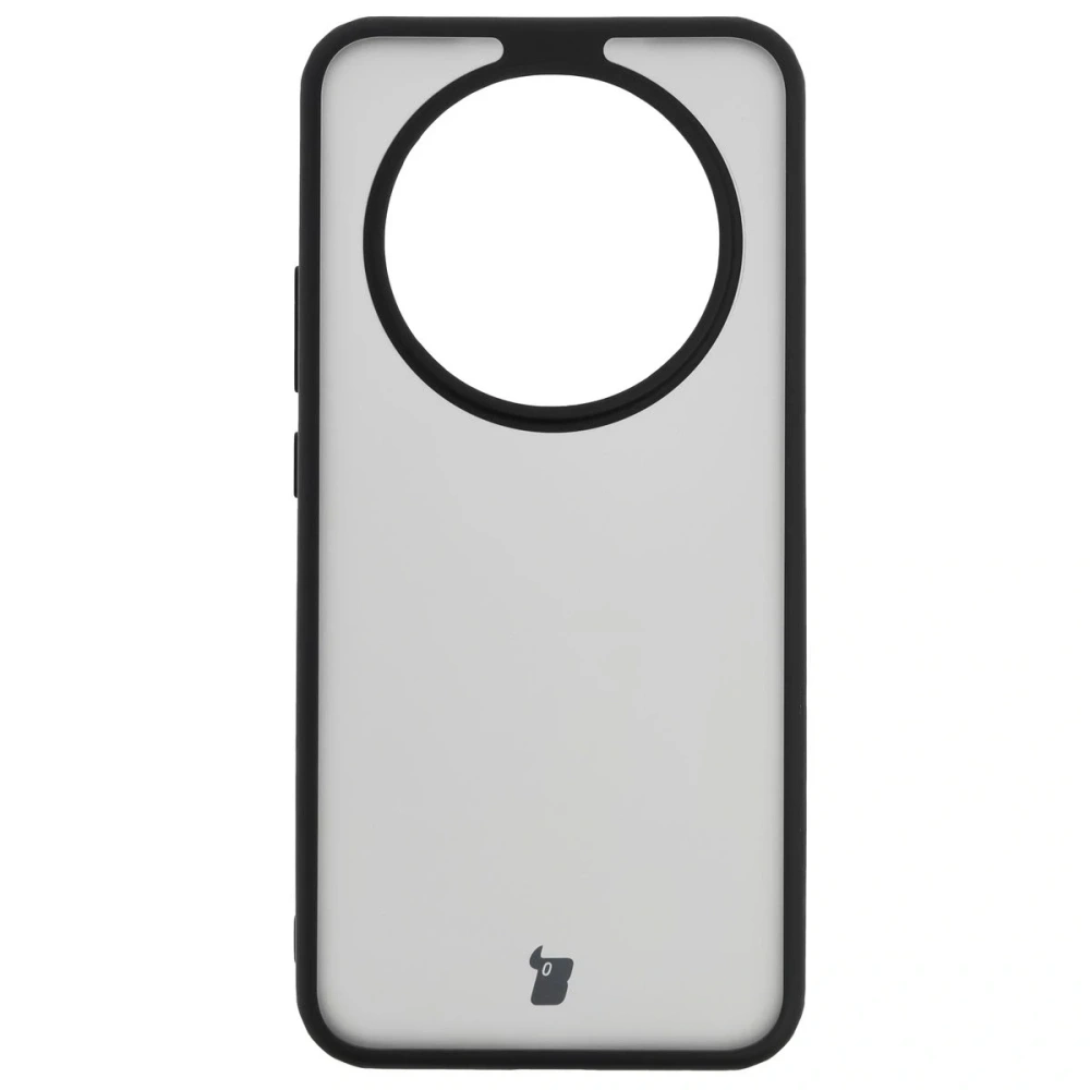 Etui Bizon Case Angelo do Honor Magic8 Lite przydymione z czarną ramką