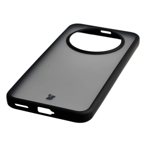 Etui Bizon Case Angelo do Honor Magic8 Lite przydymione z czarną ramką