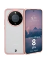Etui Bizon Case Angelo do Honor Magic8 Lite półprzezroczyste z jasnoróżową ramką