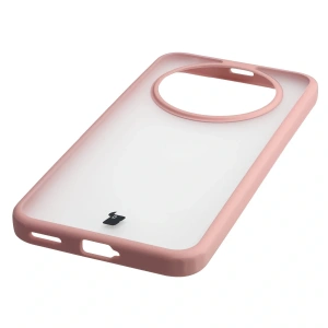 Etui Bizon Case Angelo do Honor Magic8 Lite półprzezroczyste z jasnoróżową ramką