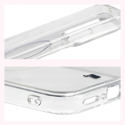 Etui z pierścieniem magnetycznym Bizon Case CrystalO do Realme GT 8 Pro przezroczyste