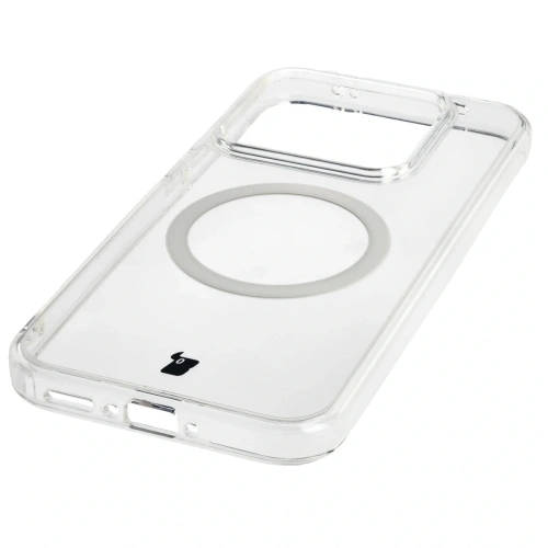 Etui z pierścieniem magnetycznym Bizon Case CrystalO do Realme GT 8 Pro przezroczyste