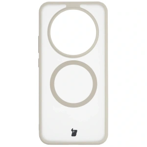 Etui z pierścieniem magnetycznym Bizon Case MatteO do Honor Magic8 Lite przydymione-beżowe