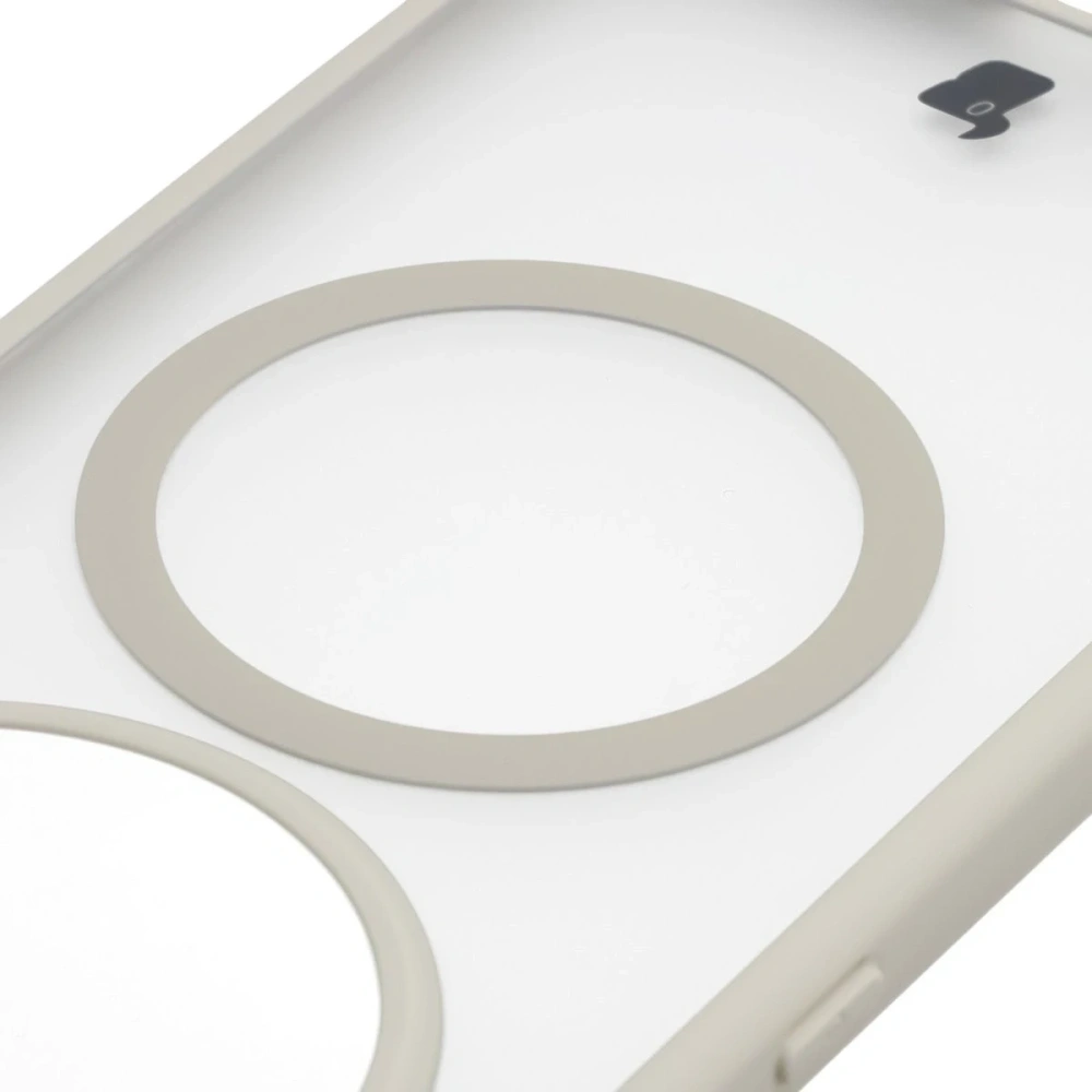 Etui z pierścieniem magnetycznym Bizon Case MatteO do Honor Magic8 Lite przydymione-beżowe