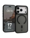 Etui z pierścieniem magnetycznym + szkło hartowane Bizon MatteO Pack do Apple iPhone 17 Pro przydymione-czarne