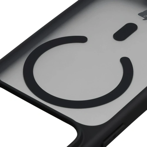 Etui z pierścieniem magnetycznym + szkło hartowane Bizon MatteO Pack do Apple iPhone 17 Pro przydymione-czarne