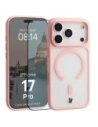 Etui z pierścieniem magnetycznym + szkło hartowane Bizon MatteO Pack do Apple iPhone 17 Pro przydymione-jasnoróżowe